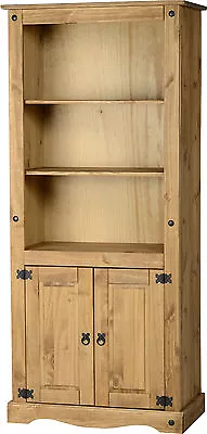 Mexican Pine Corona 2 Door Bookcase Display Unit  • £154.99