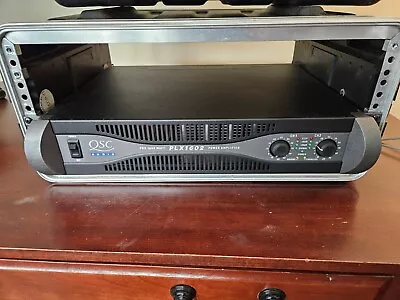 QSC PLX1602 2 Channel 1600 Watt Power Amplifier With Hard Case Tested & Working • $120.50