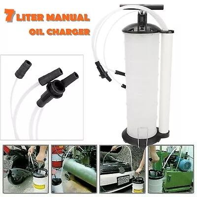 7 Liter Manual Oil Changer Vacuum Fluid Petrol Fuel Extractor Pump Remover Tank • $48.99