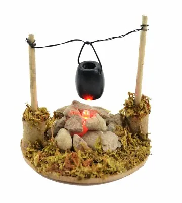Miniature Dollhouse Fairy Garden Fire Pit With Cooking Pot - Buy 3 Save $6 • $11.99