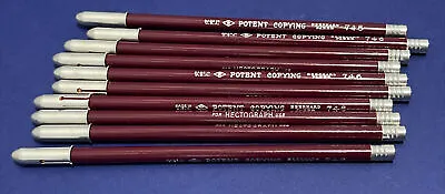 Vintage Eberhard Faber Potent Copying Pencil 746 Hectograph Sharpened Cap Lot 10 • $62