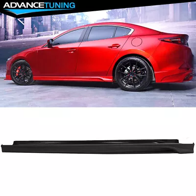 Fits 19-20 Mazda 3 Sedan 4-Door Side Skirts Extension Rocker Panel Matte Black • $104.99