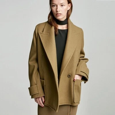 $449 • Buy New With Tags Scanlan Theodore Military Pea Coat Size 10 RRP $850