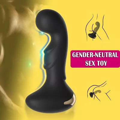 Male Prostate Massager Vibrator Thrusting Anal Butt Plug Dildo Sex Toys For Men • $15.99