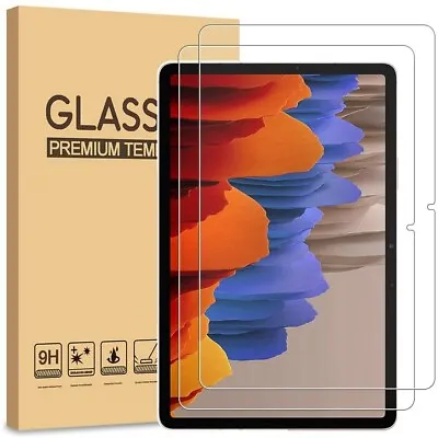 (2 Pack) For Samsung Galaxy Tab S7+ Glass Screen Protector T970 / T976B Tablet • £8.99