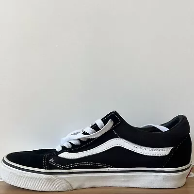 Vans Shoes Old Skool Black White Mens US SIZE Old School Sneakers Minimal Marks • $60