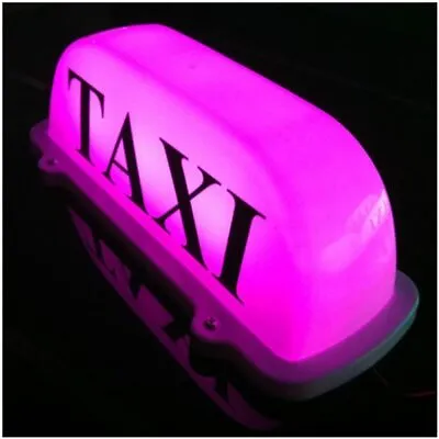 $23.99 • Buy Taxi Sign Led Roof With Magnetic Base Optiona Automotive Dome 12v Light Purple 