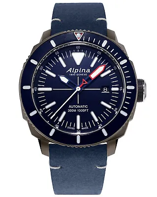 £1045 • Buy Alpina Blue Mens Analogue Watch Seastrong Diver AL-525LNN4TV6