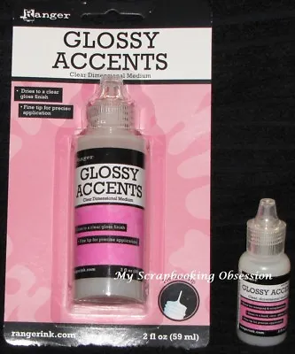 £7.29 • Buy Ranger 'GLOSSY ACCENTS' (Choose From 2 Sizes) Clear Dimensional Medium Craft