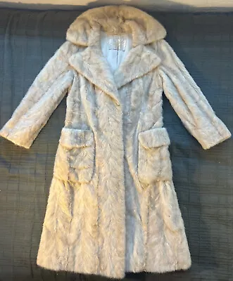 VTG Jacques Ferber Philadelphia Ivory Mink Stroller Length Fur Coat “Cookie” • $399.99