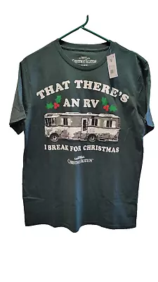 Men's National Lampoon's Christmas Vacation That There's An RV Green T Shirt M • $10.99