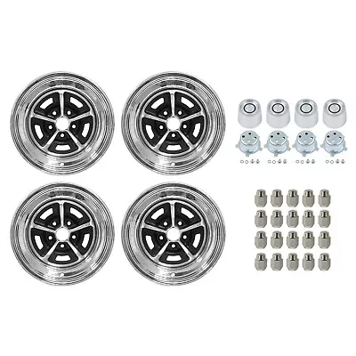 Magnum 500 Wheels Kit For Mopar Dodge Plymouth Chrysler 15x7 - With Caps & Lugs • $969.95