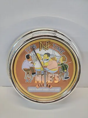 Vintage 2001 The Simpson's Wall Clock It's Duff Time At Moe's Tavern • $39.99