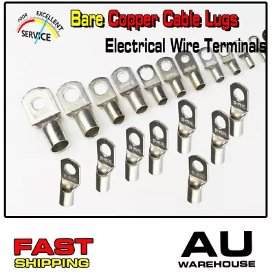 6mm2-95mm2 Battery Crimp Terminals Connectors Cable Lugs Welding Rings Replace • $11.15