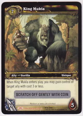 WOW World Of Warcraft TCG Unscratched Loot Card King Mukla Banana Charm WOW PET • $28.88