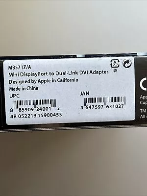 Apple Mini DisplayPort To Dual-Link DVI Adapter MB571LL/A • $30