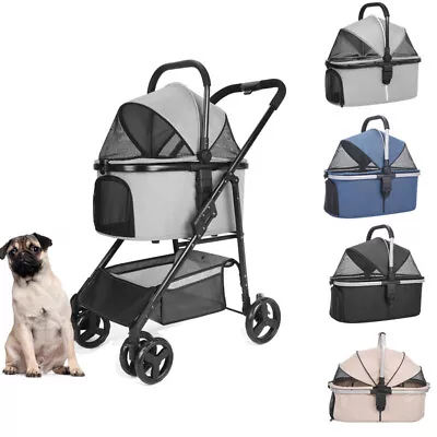 Upgraded 3 In 1 Multifunction Foldable Pet Stroller For Dog And Cat With Carrier • $79.99