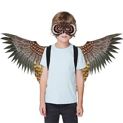 Bird Wing Child Kid Costume Accessories Girls Boys Eagle 3D Owl Wing Prop For • £16.36