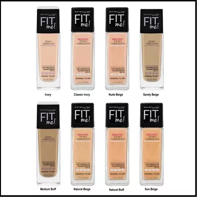 Maybelline Fit Me Dewy + Smooth Liquid Foundation SPF 18 W/ Vitamin E 1oz U PICK • $10.99