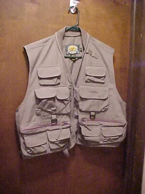 Cabelas Fishing Outdoors Utility Vest Gray Large Excellent Condition Pockets • $29.99