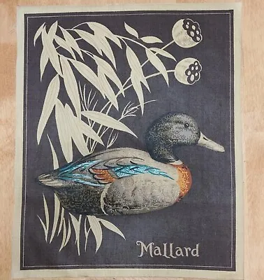 Vintage Mallard Duck Fabric Square 11x13 Screen Print By Cyrus Ckark • $7.57