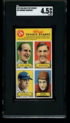 1937 Kellogs Stamps #15 Bronko Nagurski Just Graded SGC 4.5 Looks Centered • $950