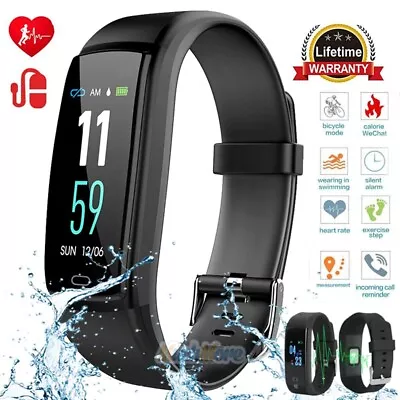 Smart Band Watch Bracelet Wristband Fitness Blood Pressure Heart Rate Tracker US • $13.69