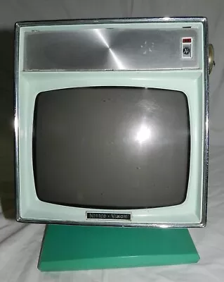 Vintage Mid Century Modern Turquoise JVC Nivico Vision TV W/ 8.5  Screen • $199.95