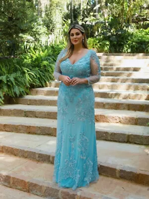 Plus Size Mother Of The Bride Dress Prom Dresses Elegant Straight Evening Gown • $135.33