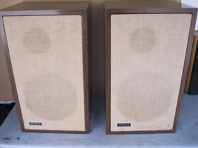 PAIR Of Vintage 1974 Speakers The Smaller Advent Loudspeaker--11.5 X 9.5 X 20 • $275
