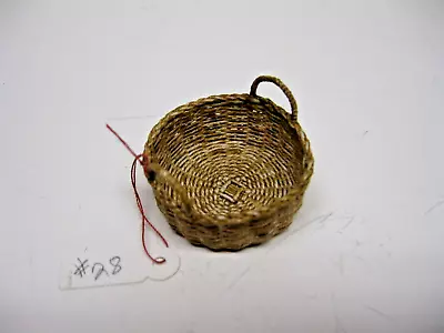 Dollhouse Miniature Artist Round Basket #28 • $23.99