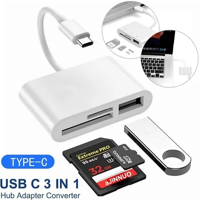 3in1 USB C To Type-C HDMI 4K USB 3.0 Adapter Converter Cable Hub For Mac Air Pro • $11.98