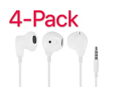 4 Pack New Headphones Earphones With Remote & Mic For Apple IPhone 6S 6 5 5S 4S • $13.19