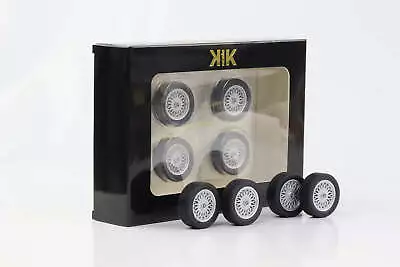 1:18 4 Rims Set BMW E30 17   Silver/Black 33mm With Tyre KK-Scale • $32.88