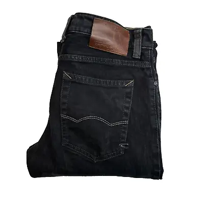 CAMEL ACTIVE Jeans Mens W33 L30 Black Regular Straight Denim Stretch WOODSTOCK • £31.99