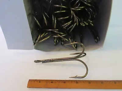 12 Bronze Replacement Lure Treble Snag Fishing Snagging  3 Way Bait Hook Pick Sz • $11.99