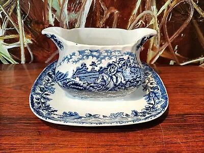 Myott England Country Life Beautiful Sauce Boat IN Blue • $13.11