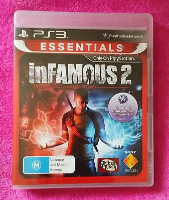 Infamous 2 Sony PlayStation 3 2011 AS NEW CONDITION INCLUDES MANUAL • $12.50