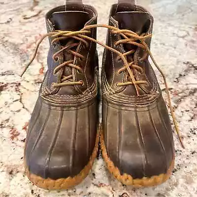 LL Bean Vintage Shoes Men’s  10 6  Classic Duck Boots Waterproof Leather Outdoor • $45