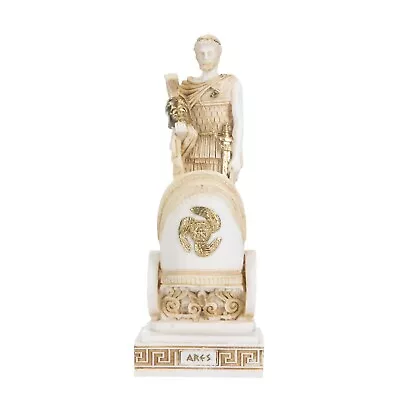 Ares Mars God Of War Zeus Son Roman Statue Alabaster Gold Tone 10.2 Inches • $63.90