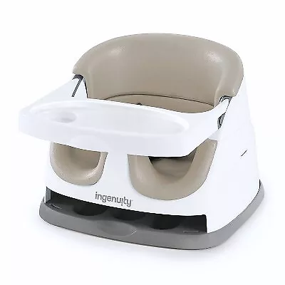 Ingenuity Baby Base 2-in-1 Booster Feeding And Floor Seat With Self-Storing Tray • $35.99