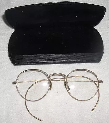 Antique Deco Era MID 1/10 12K GF EYEGLASSES + Orig CASE *Gold Reclaim • $25