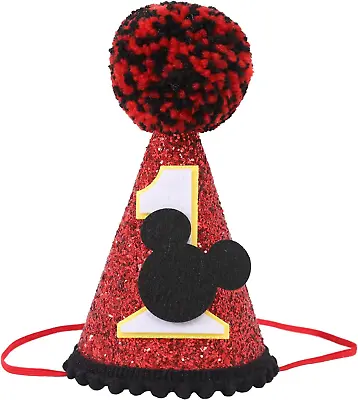 Mickey Mouse 1St Birthday Party Hat - One Birthday Hat For Western Party1St Bir • $15.28