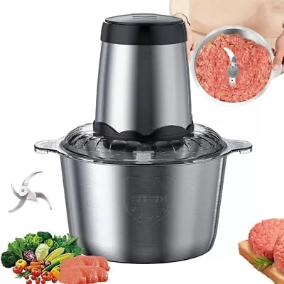 300W Electric Food Chopper Electric Stainless Steel Processor Meat Grinder Mixer • $18.99