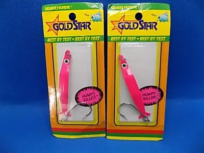 Goldstar Silver Horde Coho Killer Fishing Lure Spoon Pink Glow (lot Of 2) • $19.99