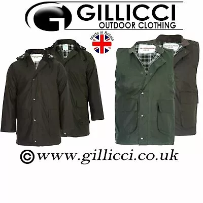 Mens Wax Padded Country Outdoor Shooting Fishing Farming Bodywarmer Jacket Coat • £35.99
