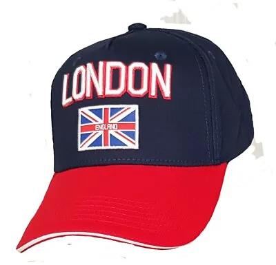 London England Baseball Cap Mens OSFA Hat Union Jack Great Britain Retro • £7.95
