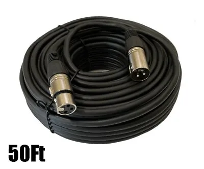 50Ft XLR PRO 3Pin Male To Female Mic Microphone Audio Extension Shielded Cable • $15.50