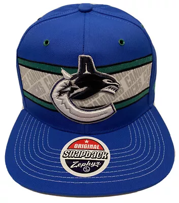 Zephyr NHL Vancouver Canucks  Epic  Flat Bill SnapBack Hat NWT • $75