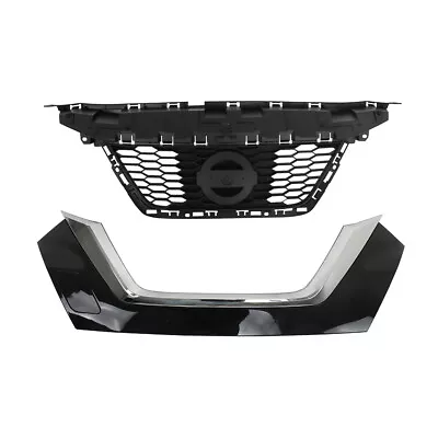 Labwork Front Upper Grille For 2020 2021 2022 Nissan Versa With Trim Chrome Set • $121.09